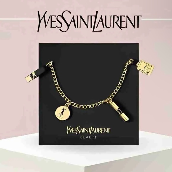 YSL Beaute Gold Tone Charm Bracelet GWP - Picture 1 of 4